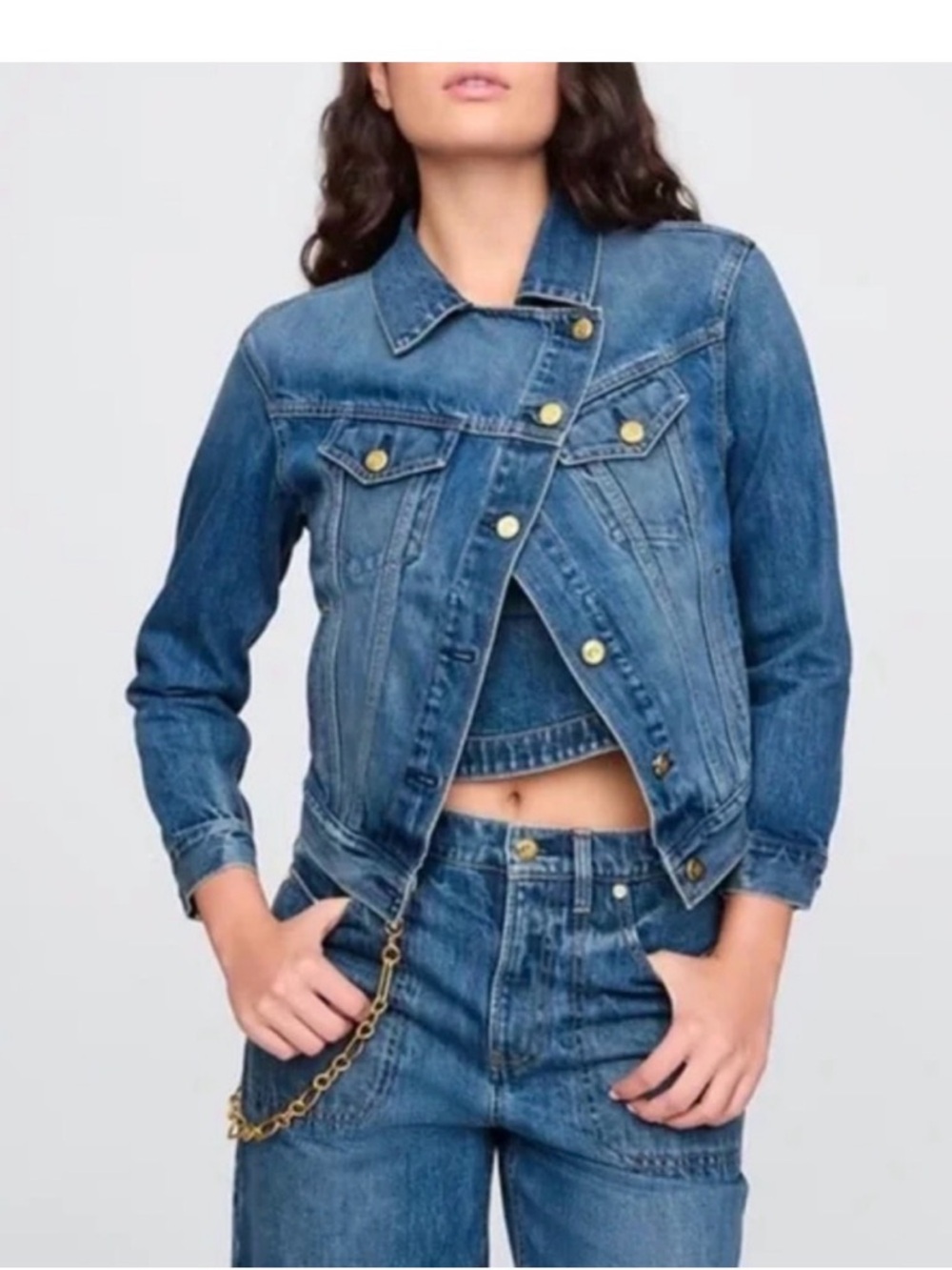 GAP Cult Gaia crossover Blue Denim Jean Jacket